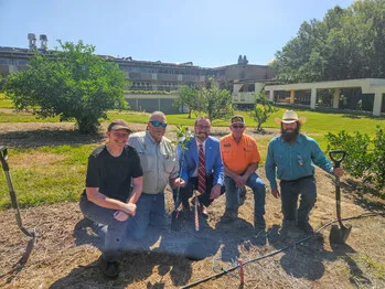 Pictured Left to Right: Hope Johnson, Phillip Rucks, Dr. Jeremy Martin, Mike Hurst, and Alex Prieto.